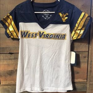 Wvu West Virginia jersey boutique top nwt size small